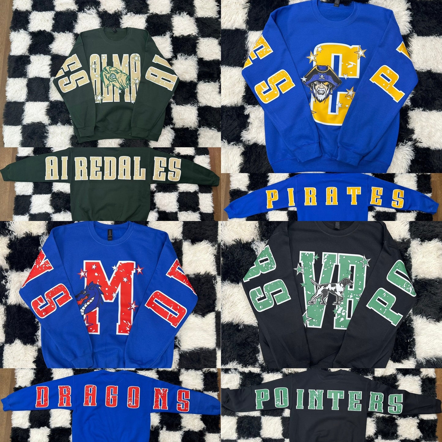 CUSTOM Mascot Front and Back PNG Design