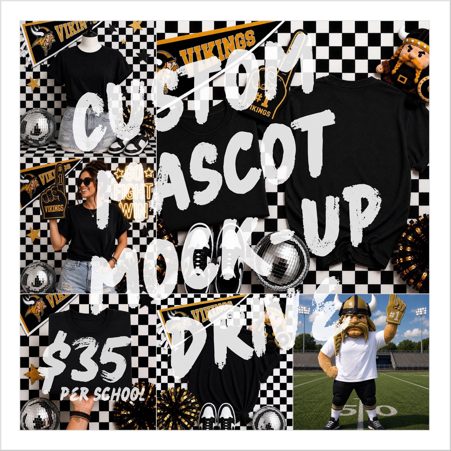 Custom Mascot Mock-up Drive