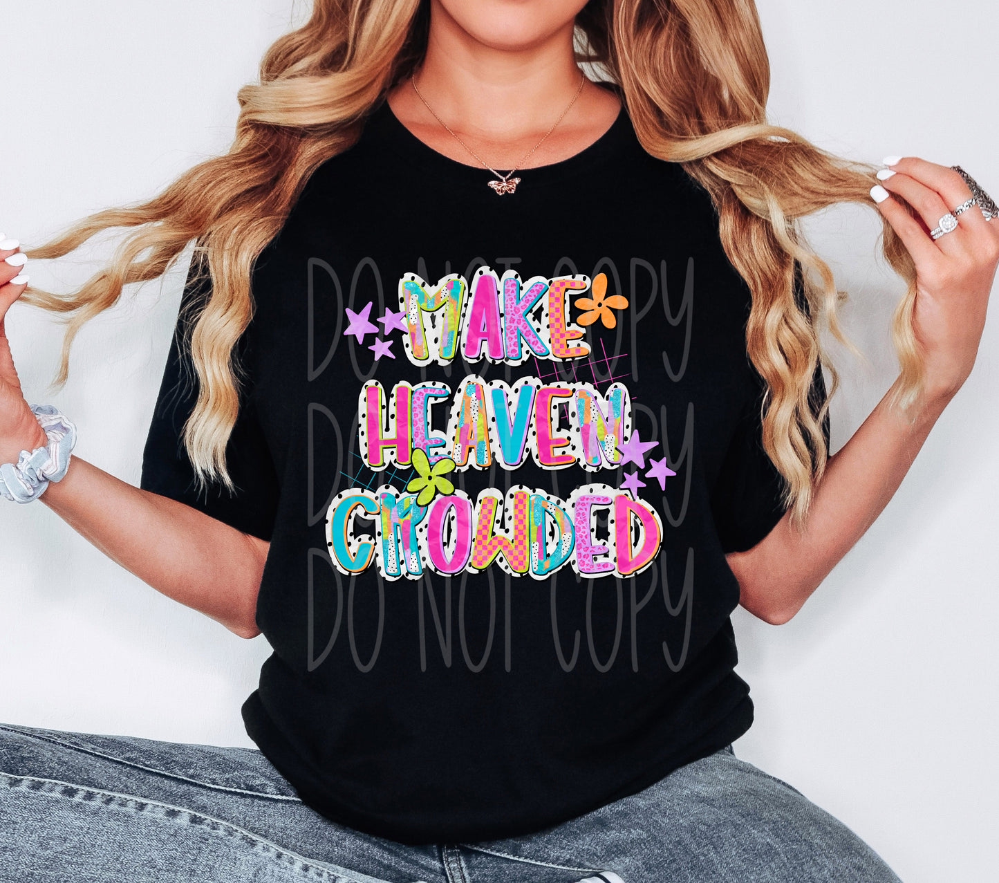 Make Heaven Crowded Neon PNG Design