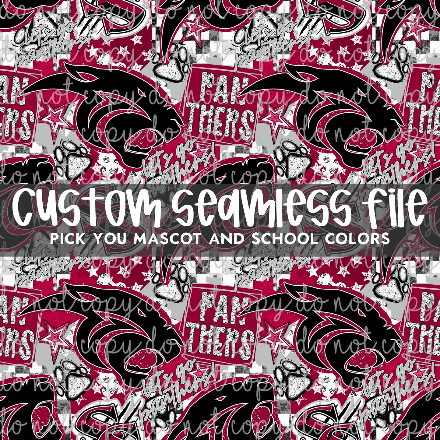 CUSTOM Mascot Collage Seamless PNG Design