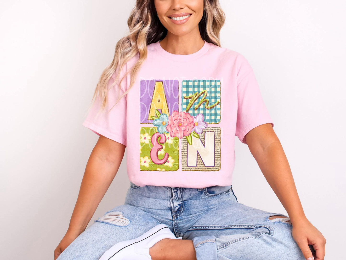 Amen Spring Floral PNG Design