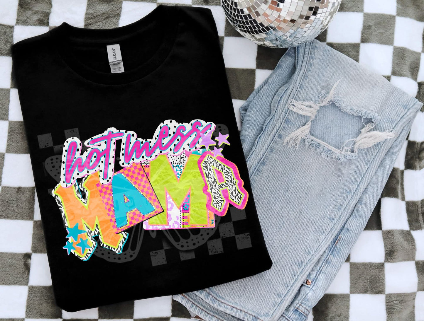 Hot Mess Mama PNG Design