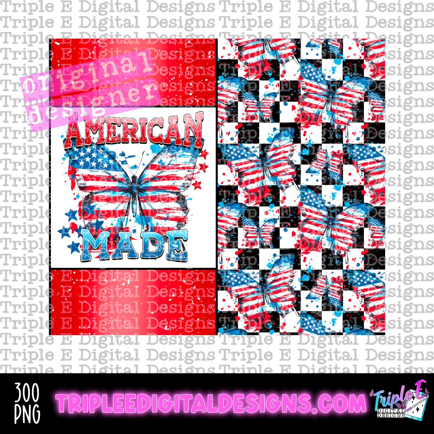 American Made Tumbler PNG Design