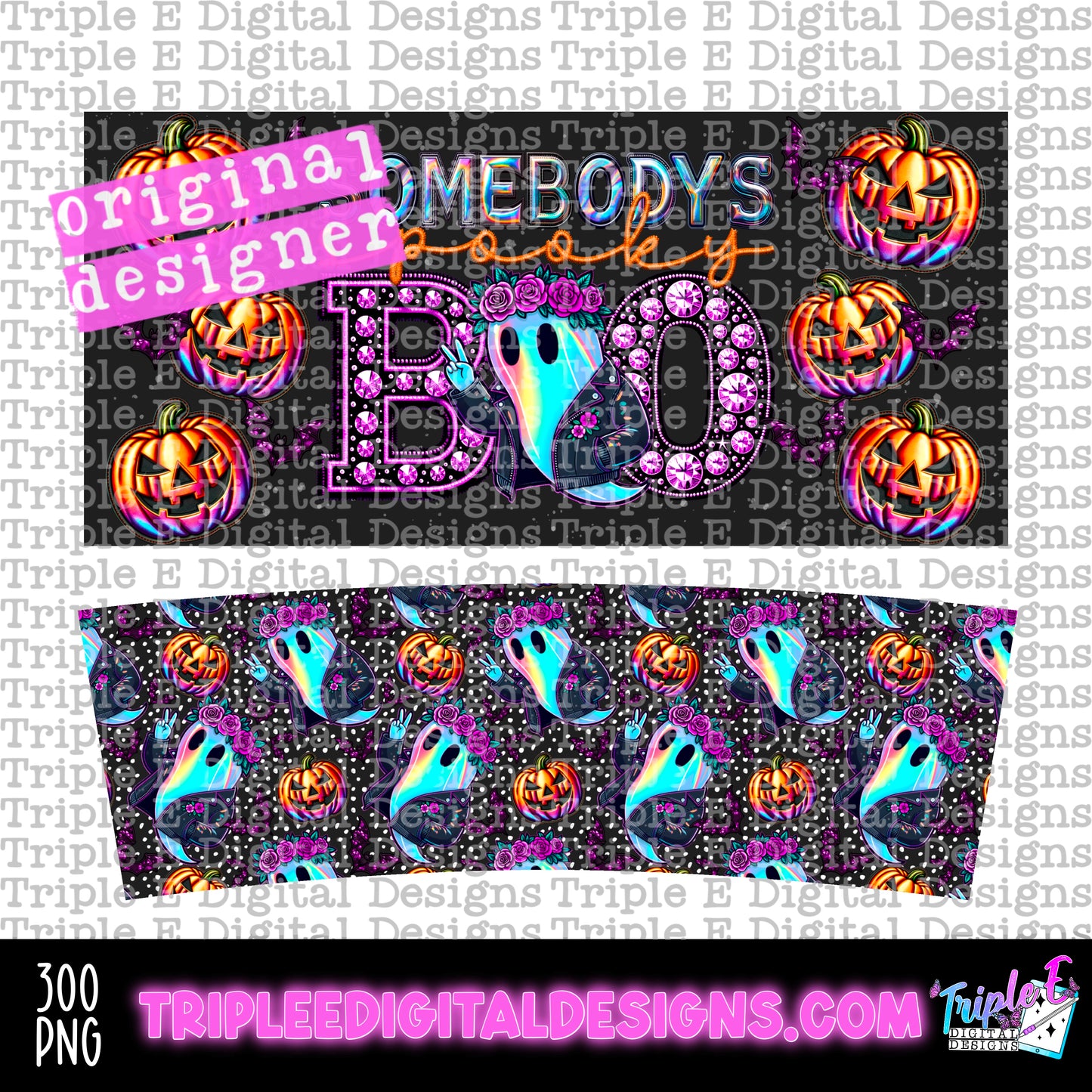 Somebody's Spooky Boo 40oz Tumbler PNG Design