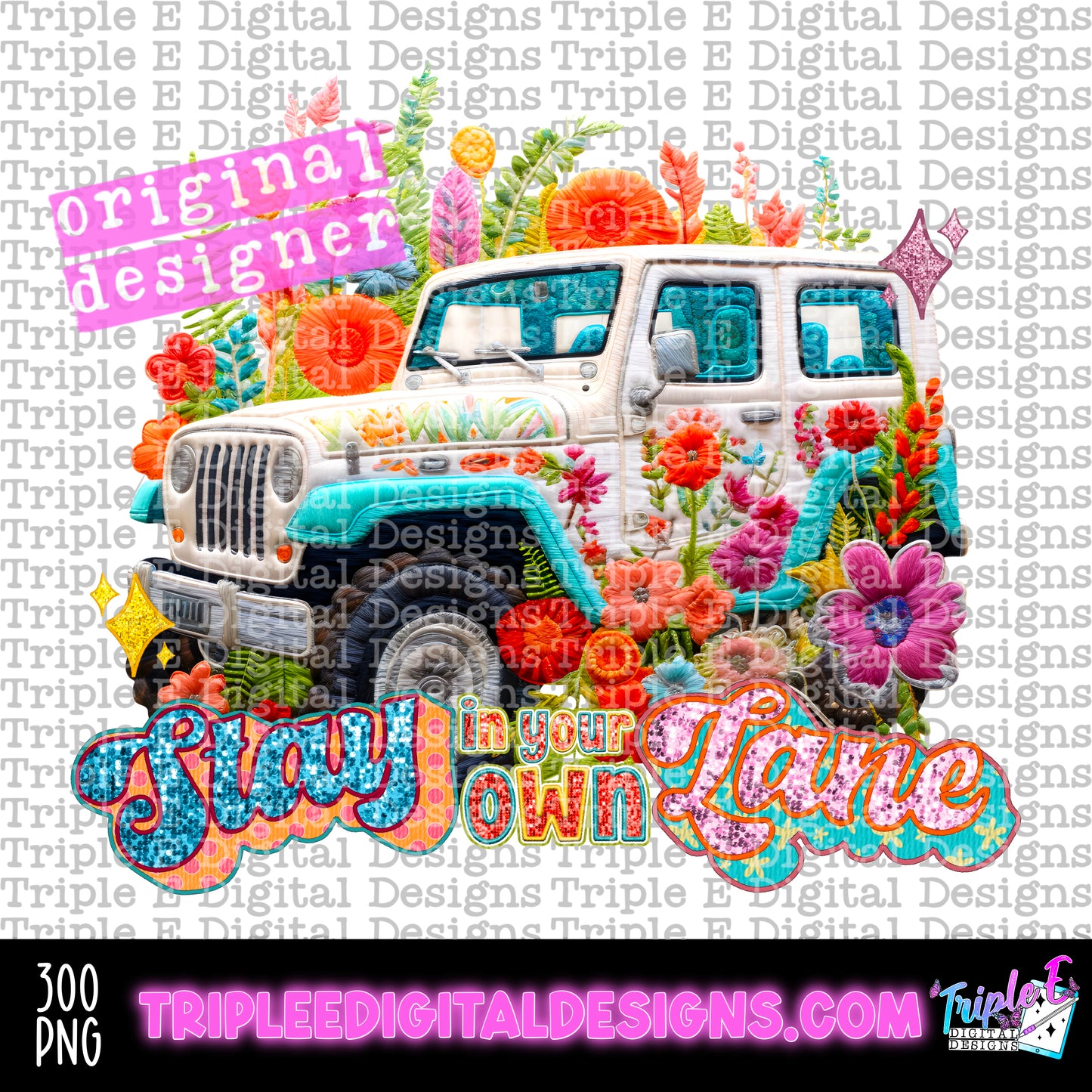 Stay In Your Own Lane PNG Design