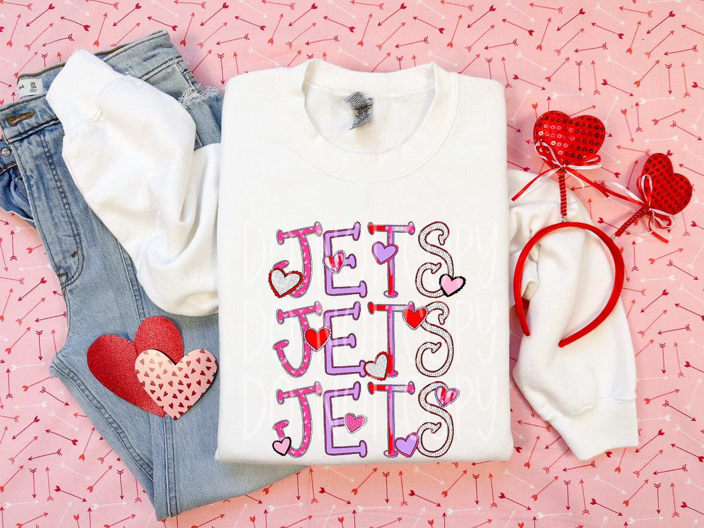 Jets Valentine PNG Design