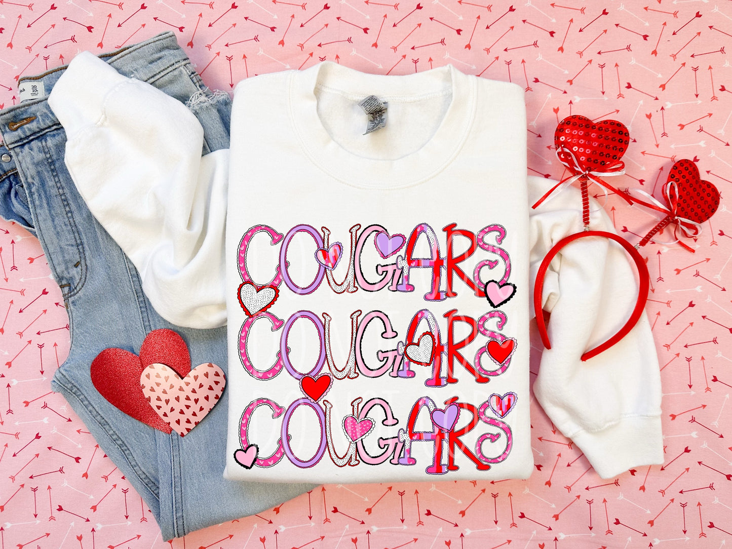 Cougars Valentine PNG Design