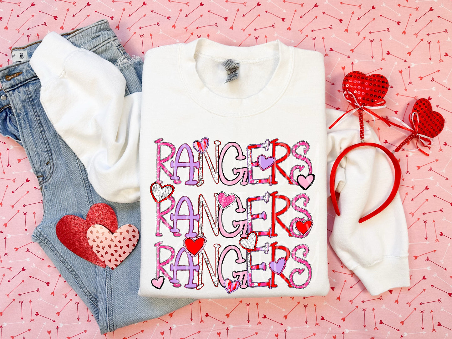 Rangers Valentine PNG Design