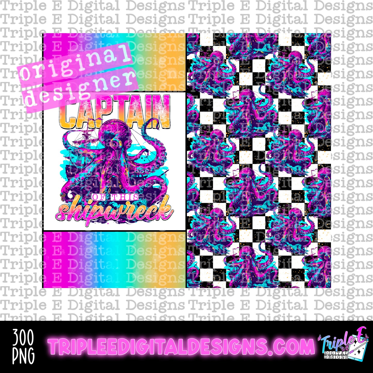 Captain Of This Shipwreck Tumbler PNG Design