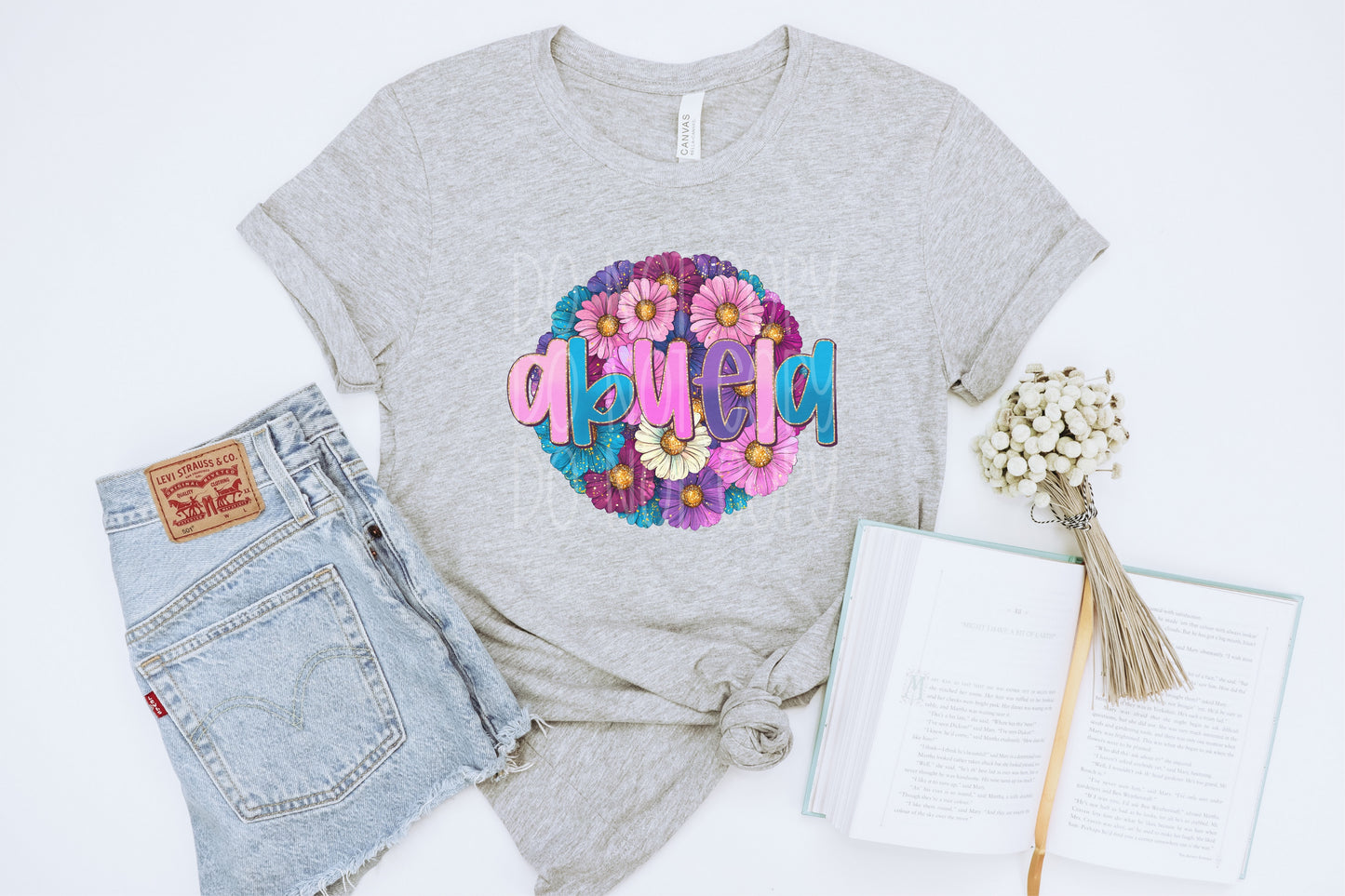 Abuela Floral PNG Design