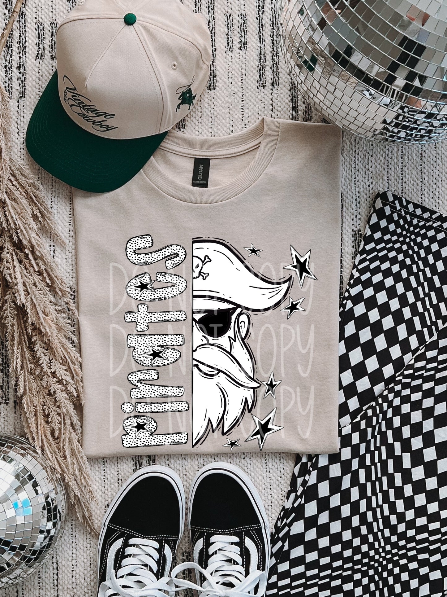 Pirates BW Dottie's PNG Design