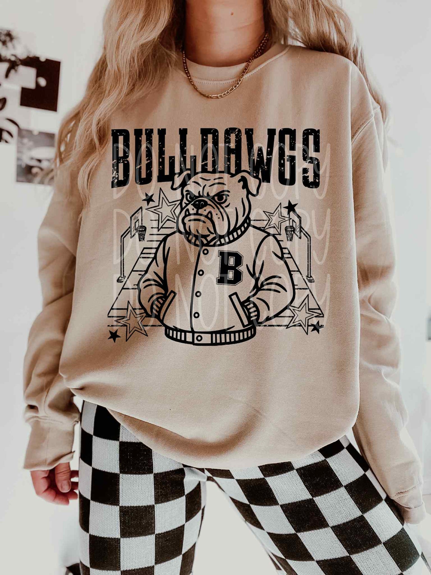 Bulldawgs Basketball Letterman PNG Design