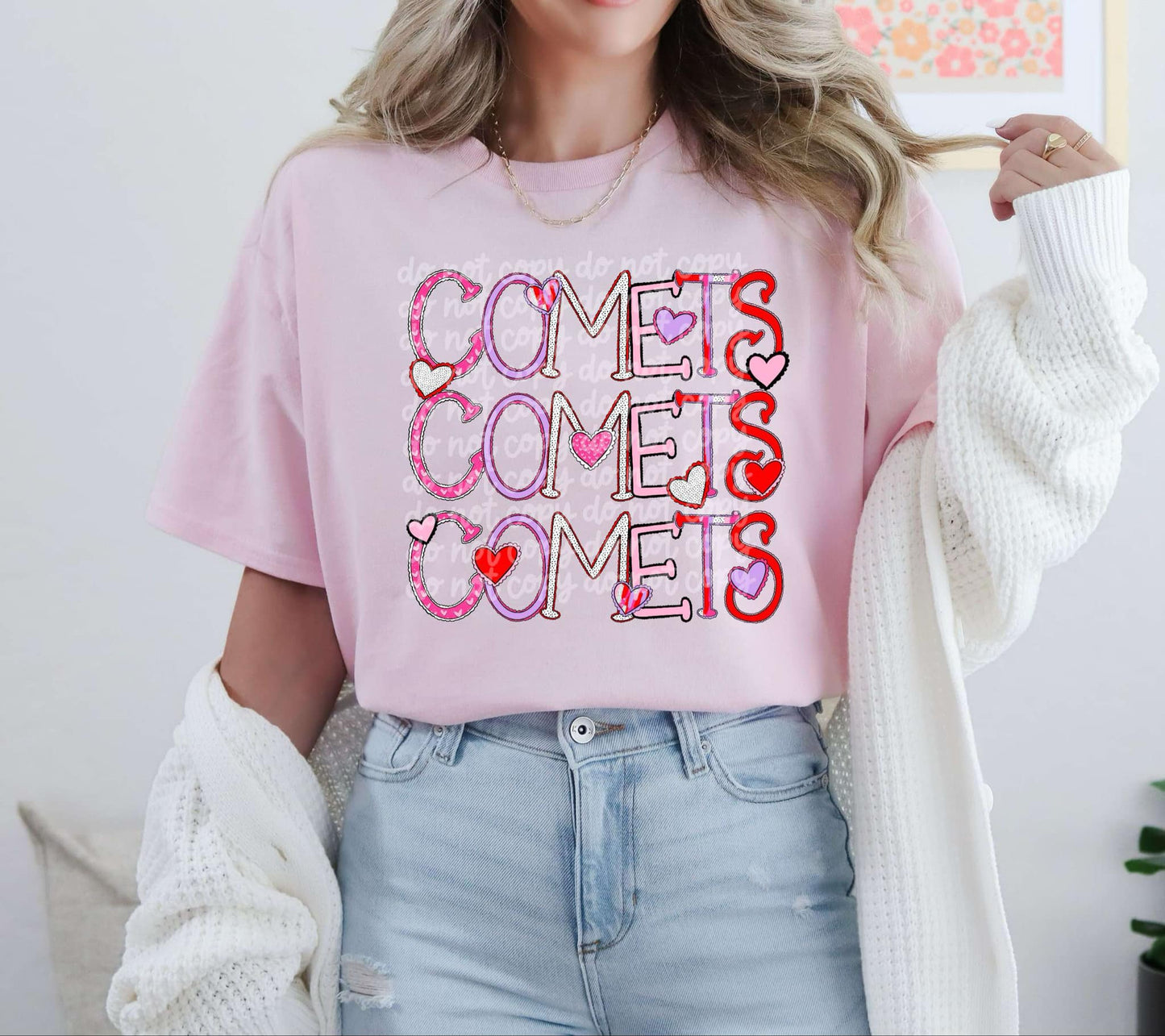 Comets Valentine PNG Design