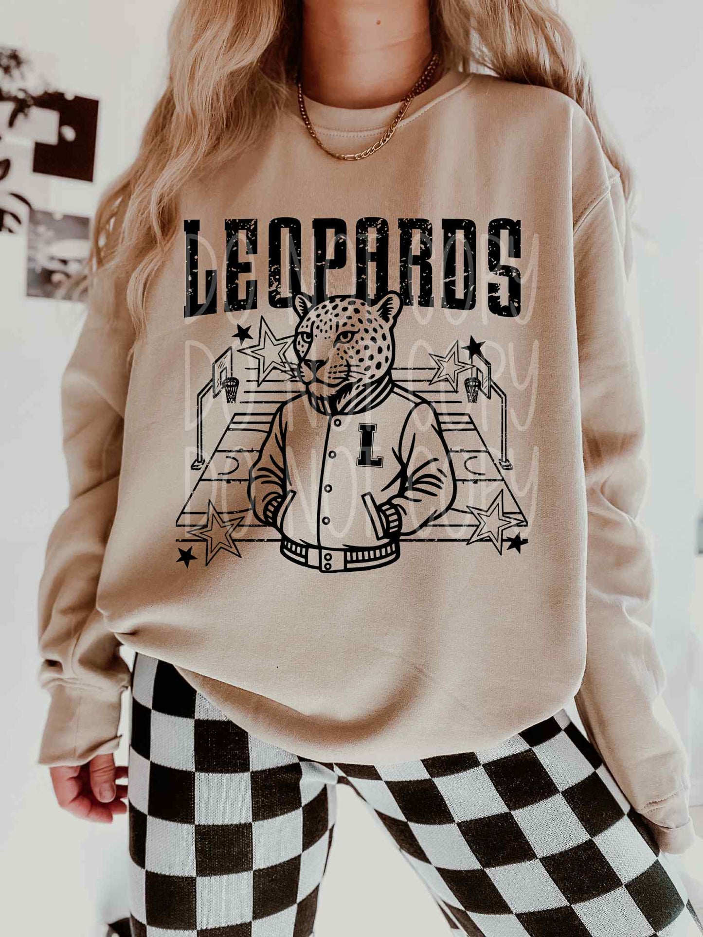 Leopards Basketball Letterman PNG Design