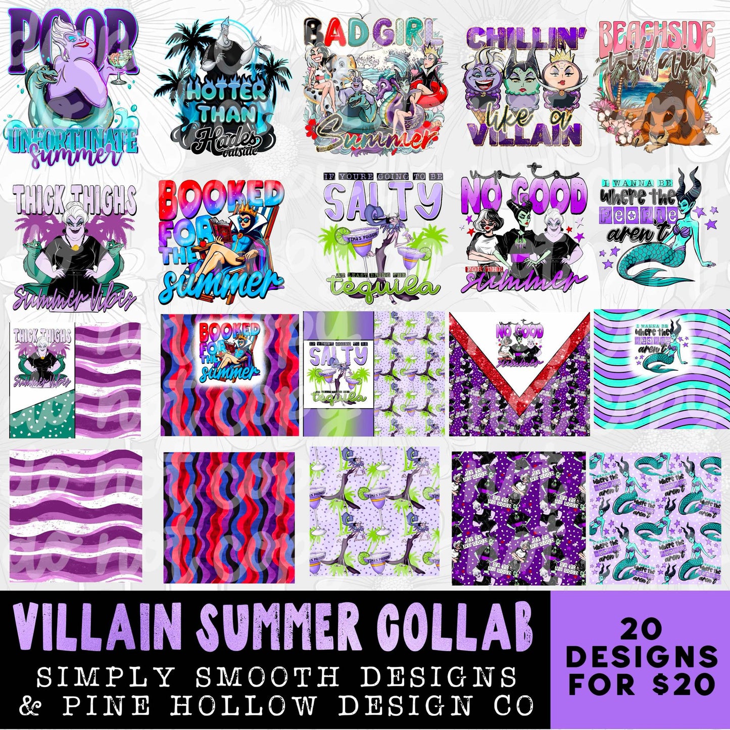 VILLAIN SUMMER COLLAB W/ SIMPLY SMOOTH DESIGNS