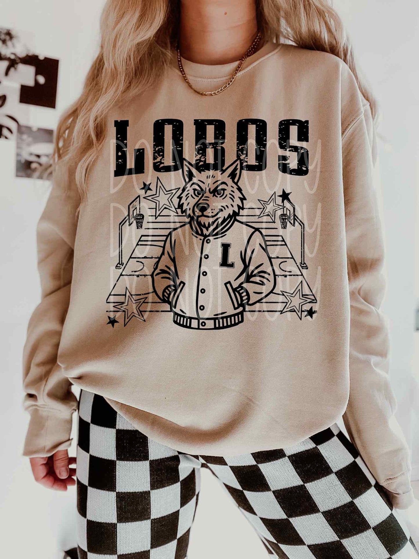 Lobos Basketball Letterman PNG Design