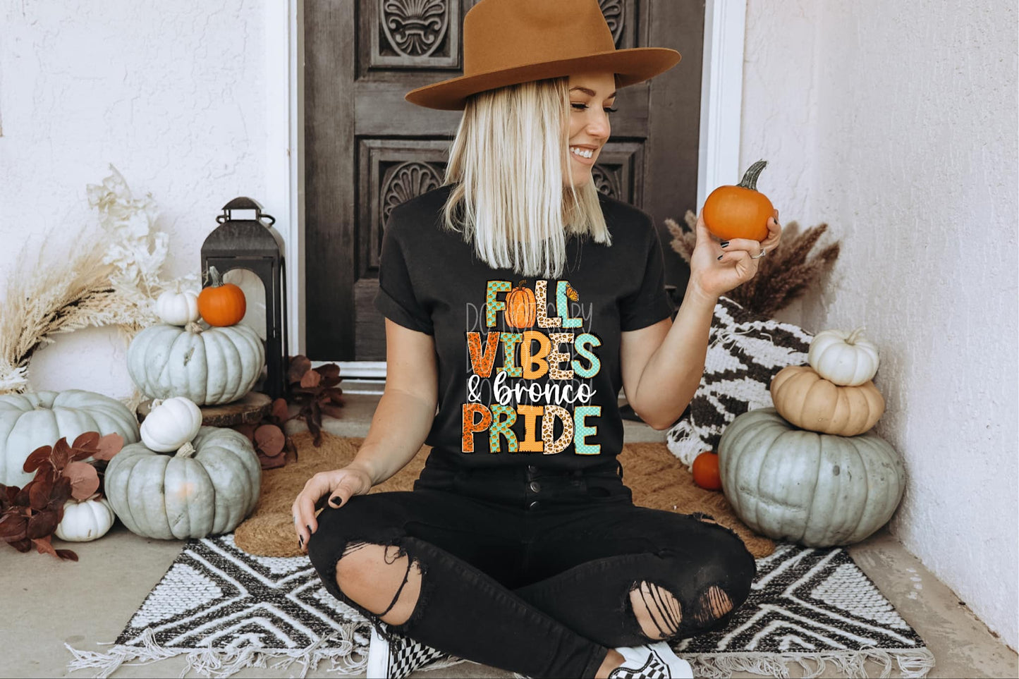 Fall Vibes & Bronco Pride PNG Design