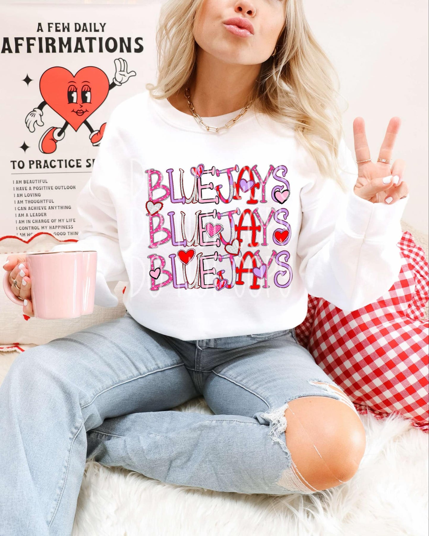 Bluejays Valentine PNG Design