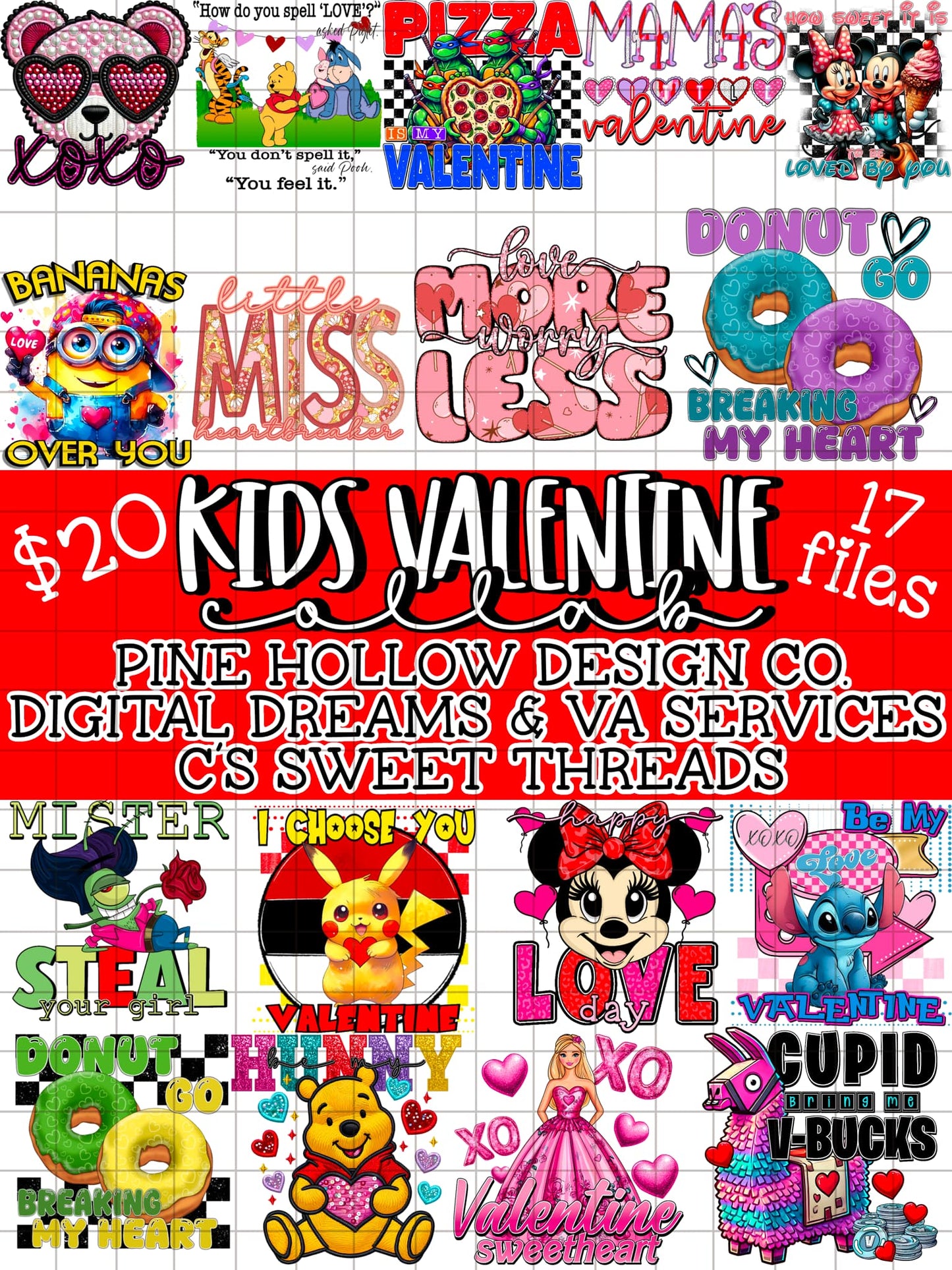 Kids Valentine Collab w/ Digital Dreams & VA Services And C's Sweet Threads