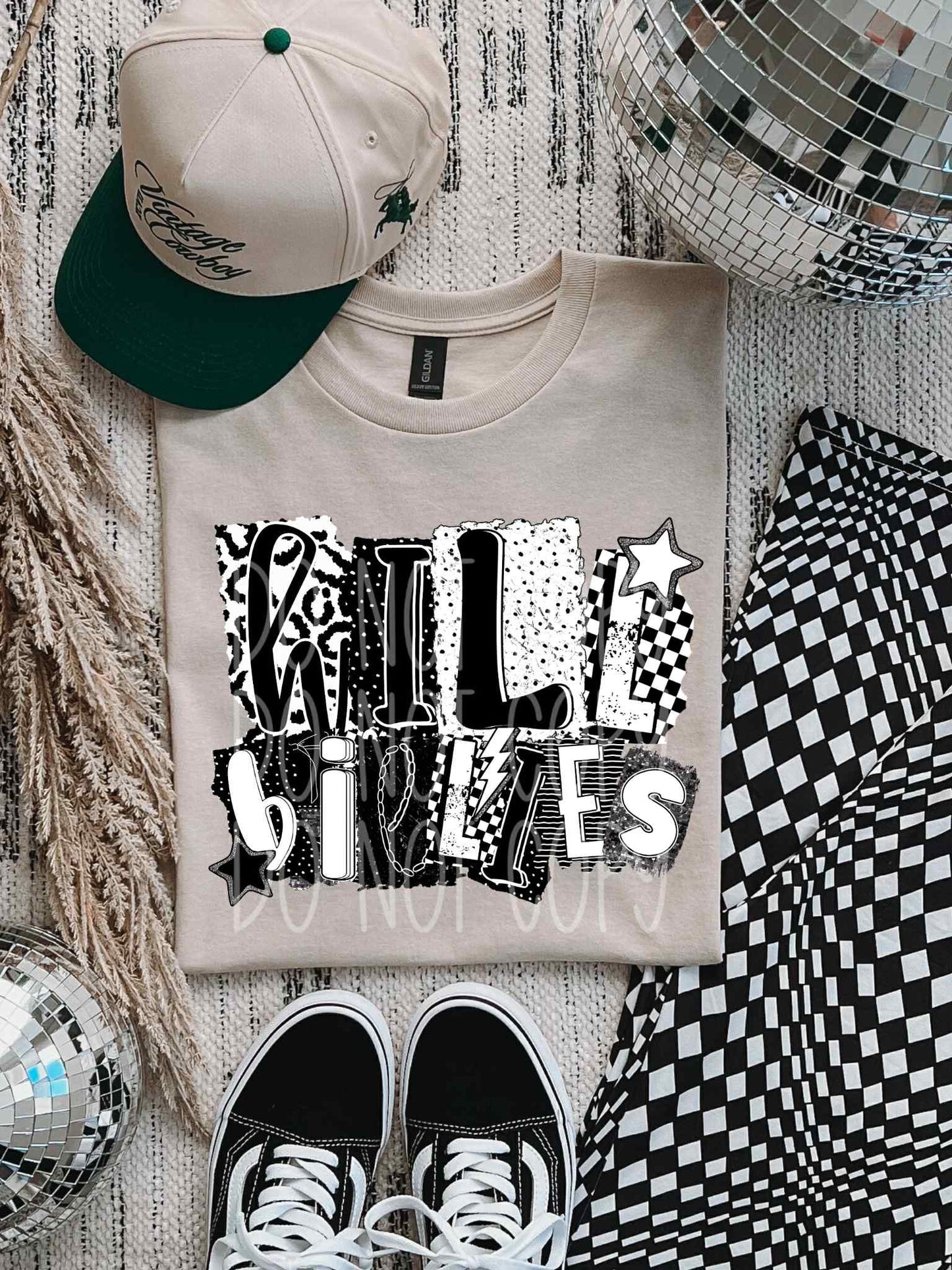 Hillbillies Black & White Collage PNG Design