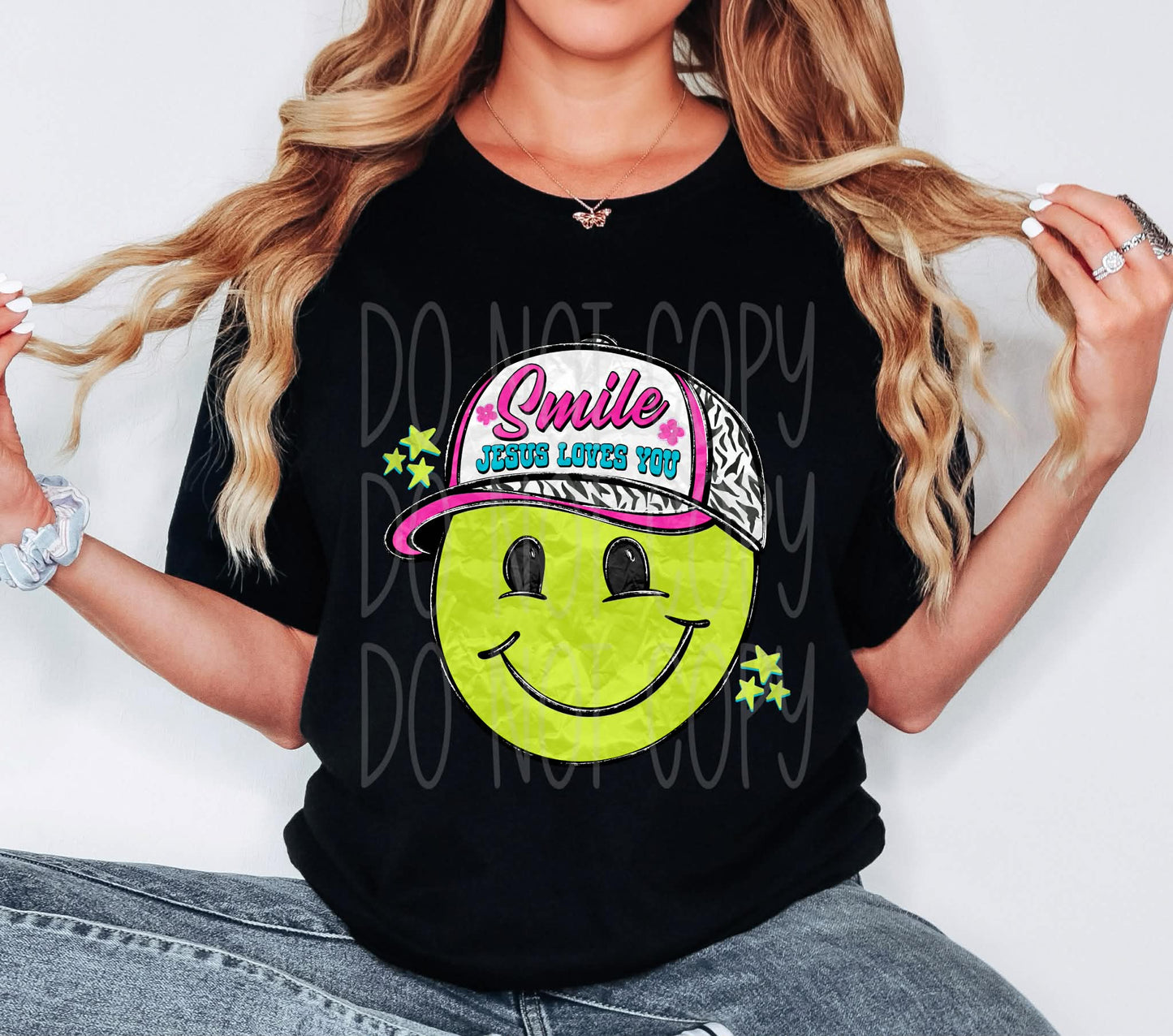 Smile Jesus Loves You PNG Design