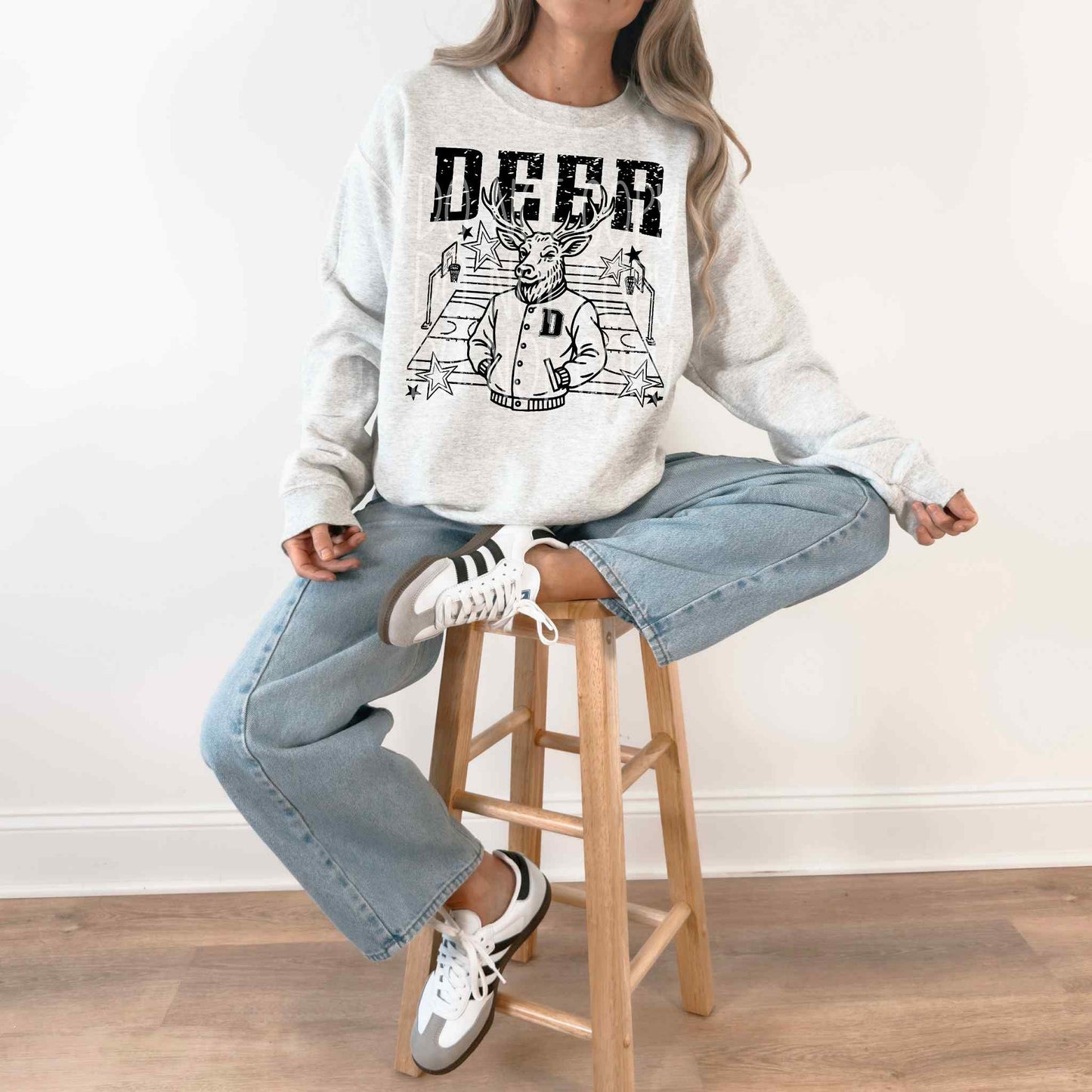 Deer Basketball Letterman PNG Design