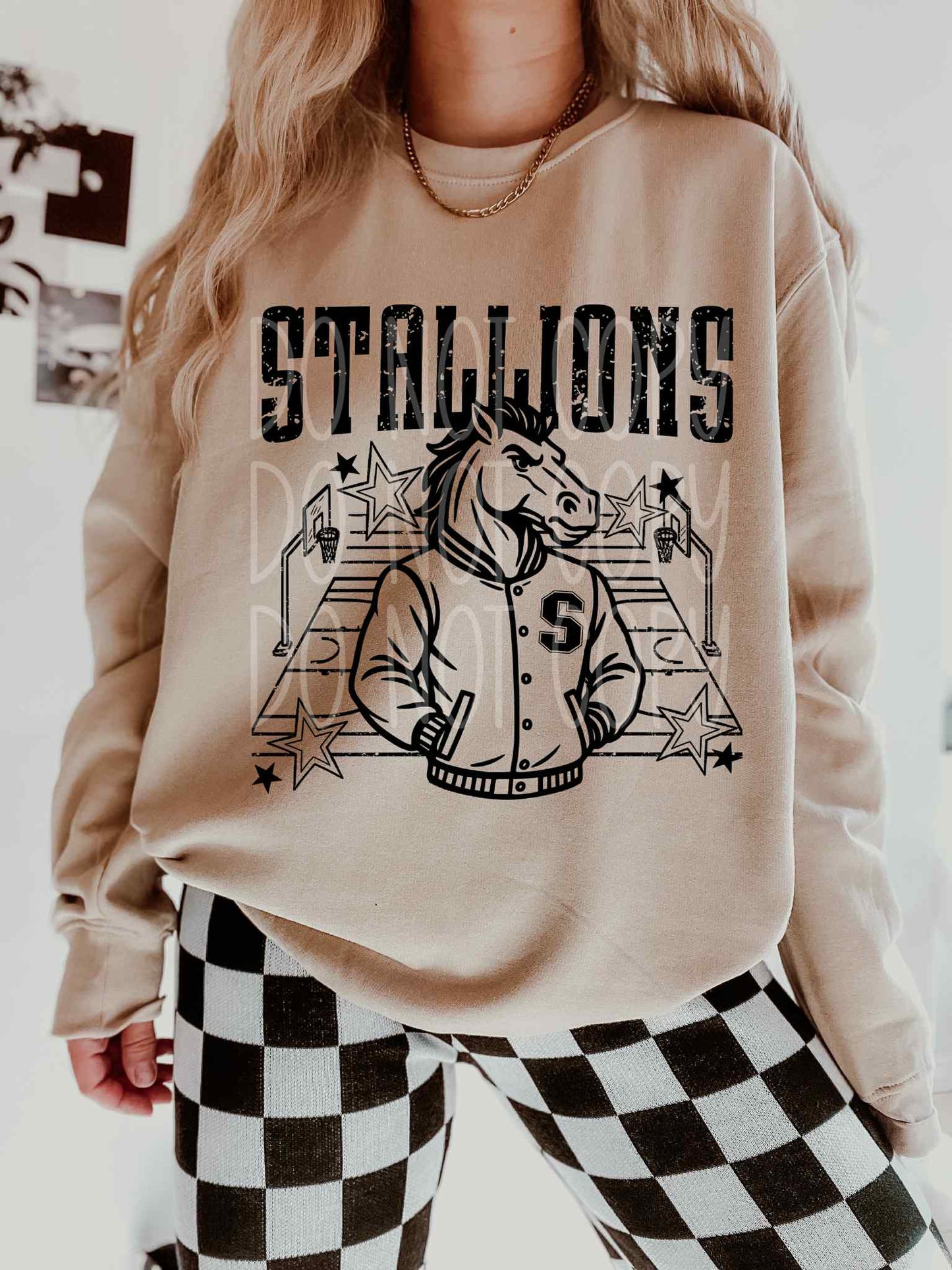 Stallions Basketball Letterman PNG Design