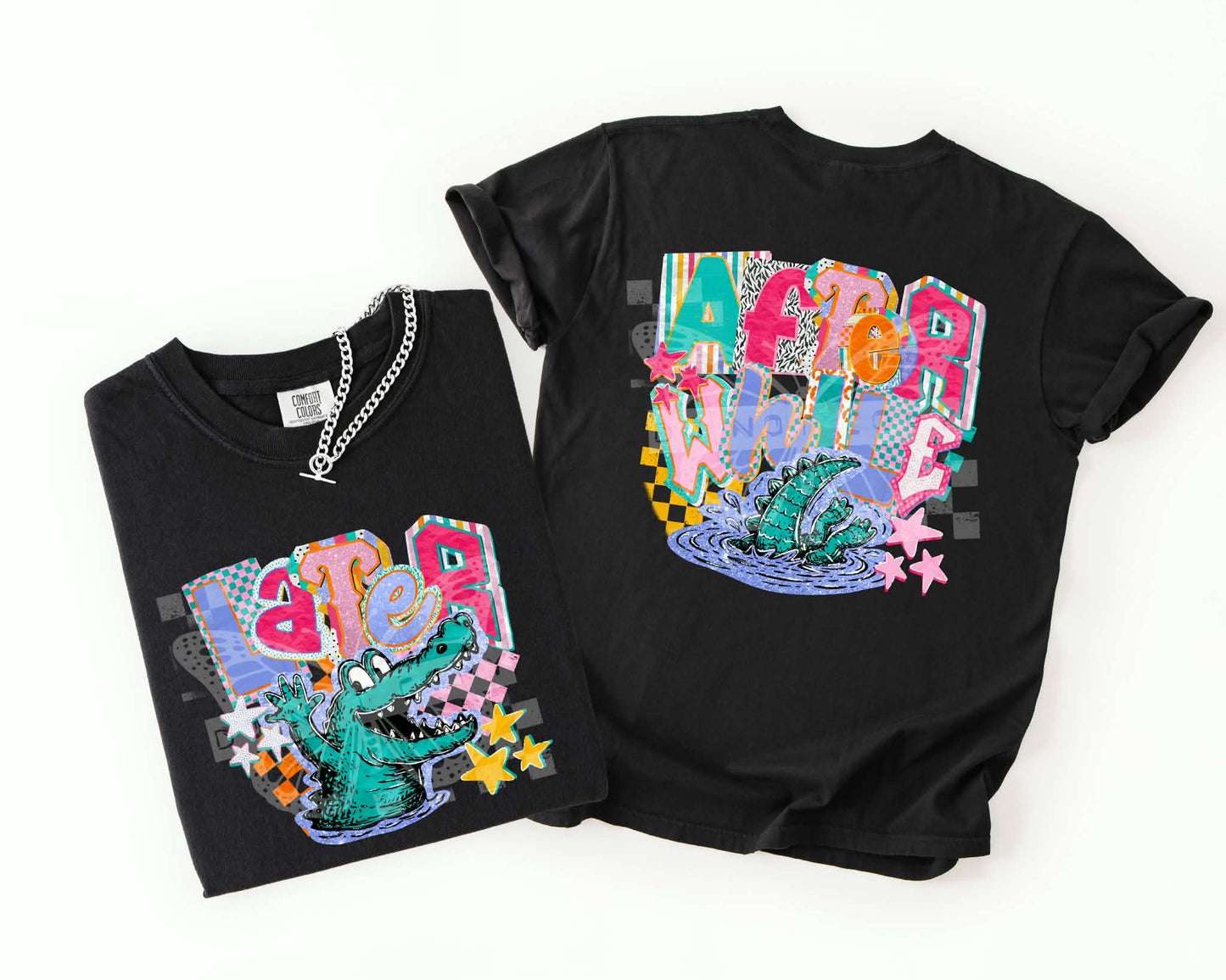 After While Crocodile PNG Design