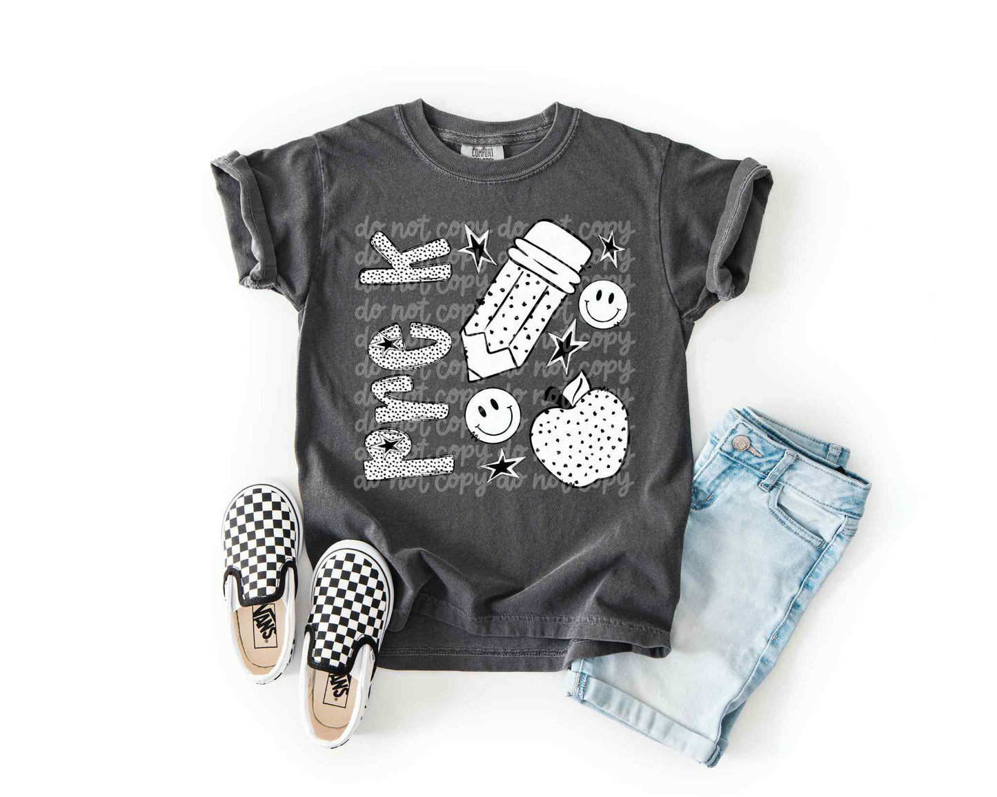 PreK B&W Dottie PNG Design