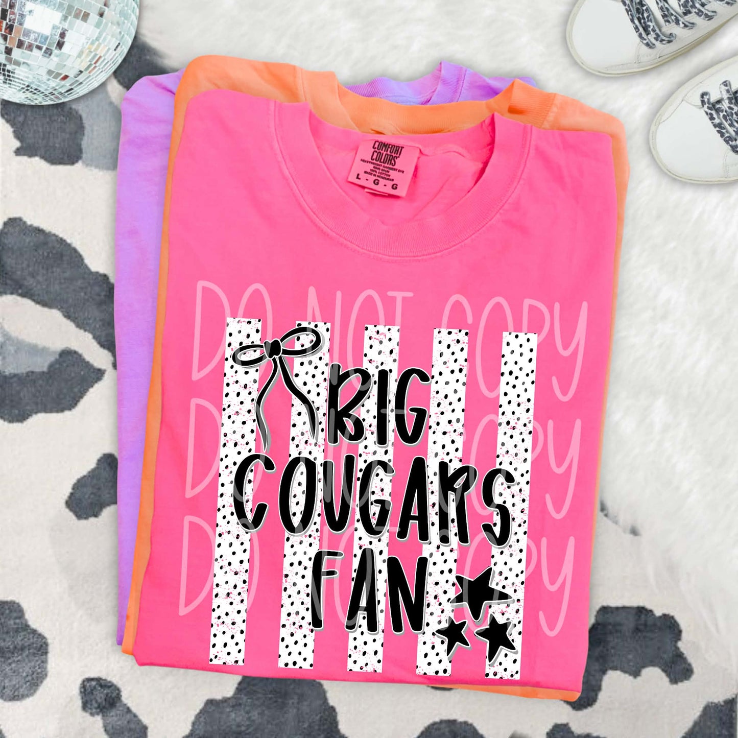 Big Cougars Fan PNG Design