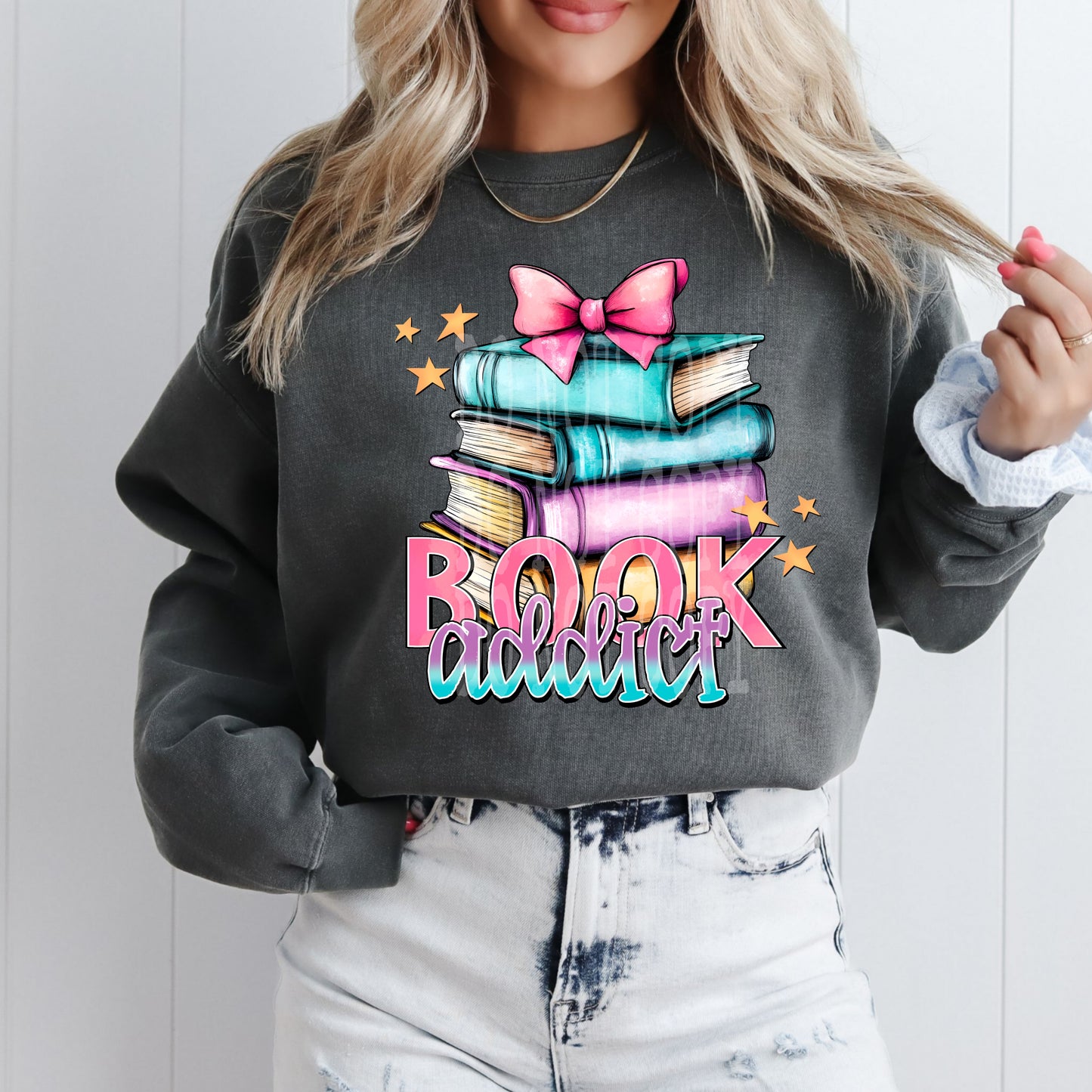 Book Addict PNG Design