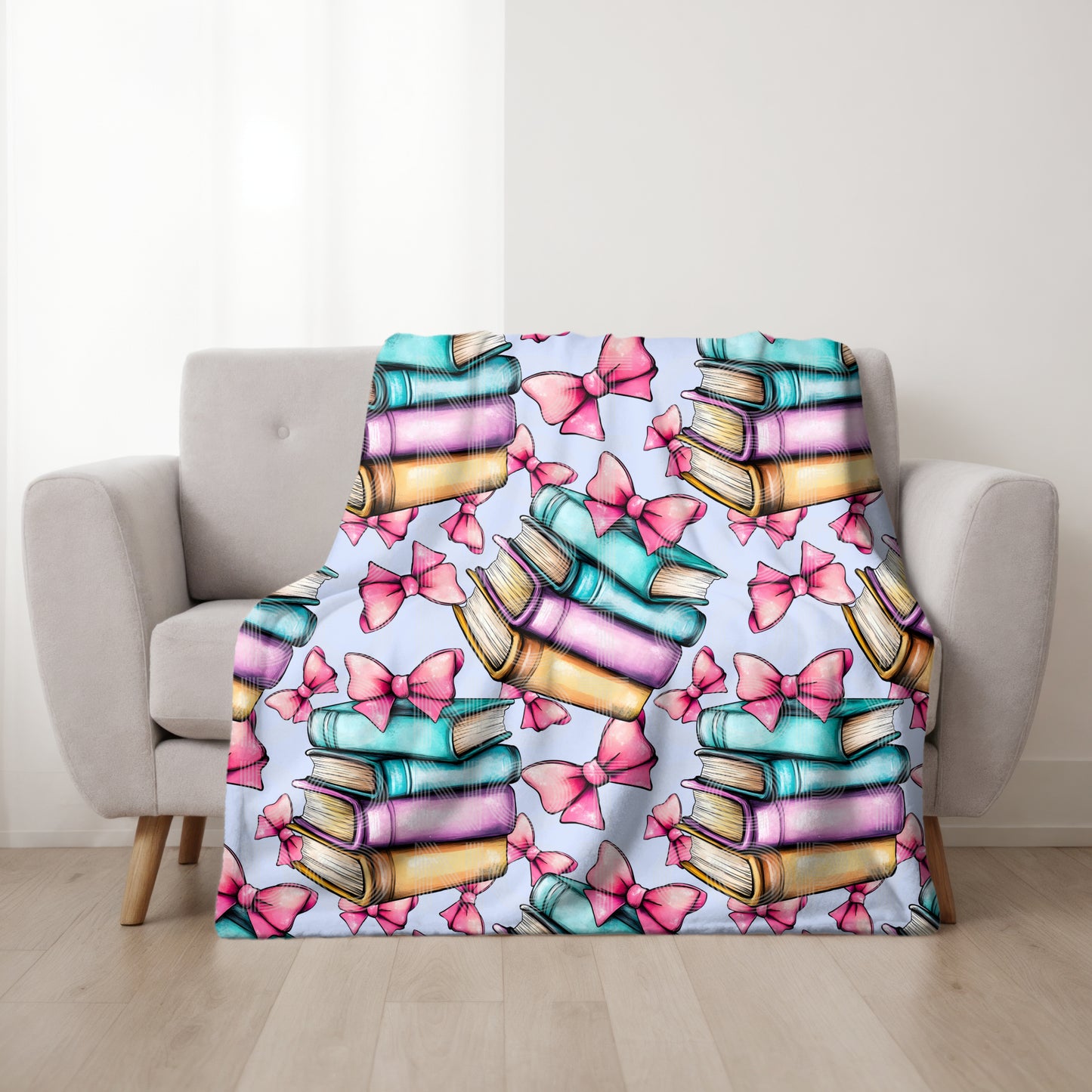 Books And Bows Seamless PNG Design