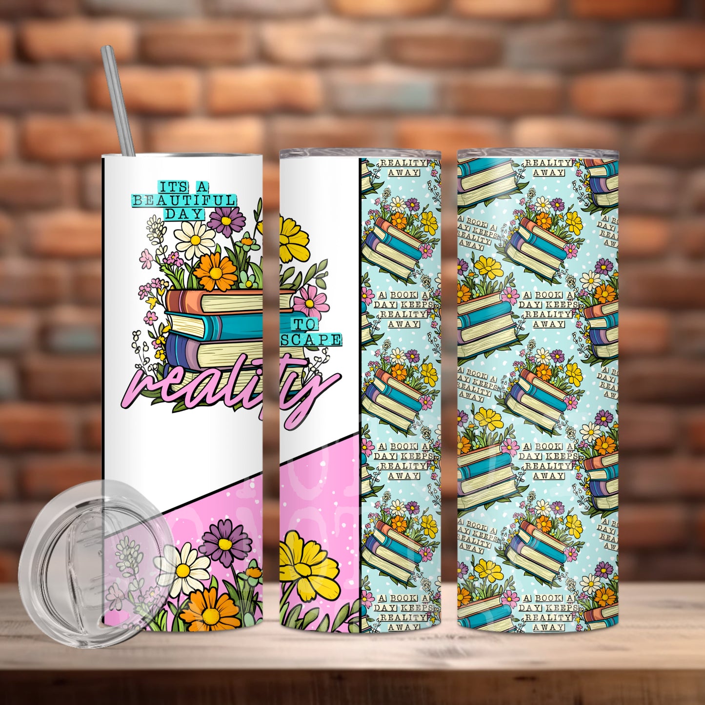 It's A Beautiful Day Tumbler PNG Design