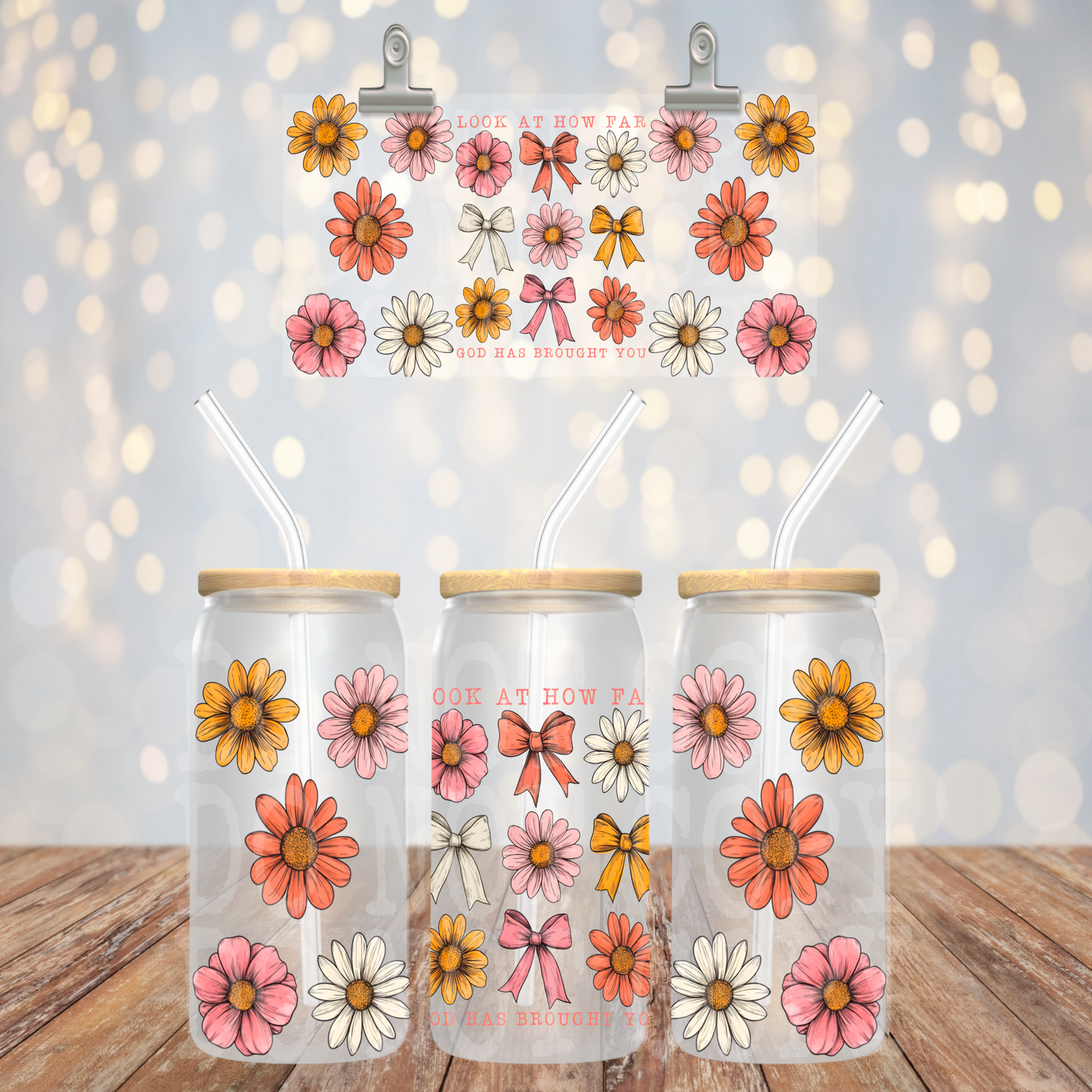 Look At How Far 16oz Libbey PNG Design