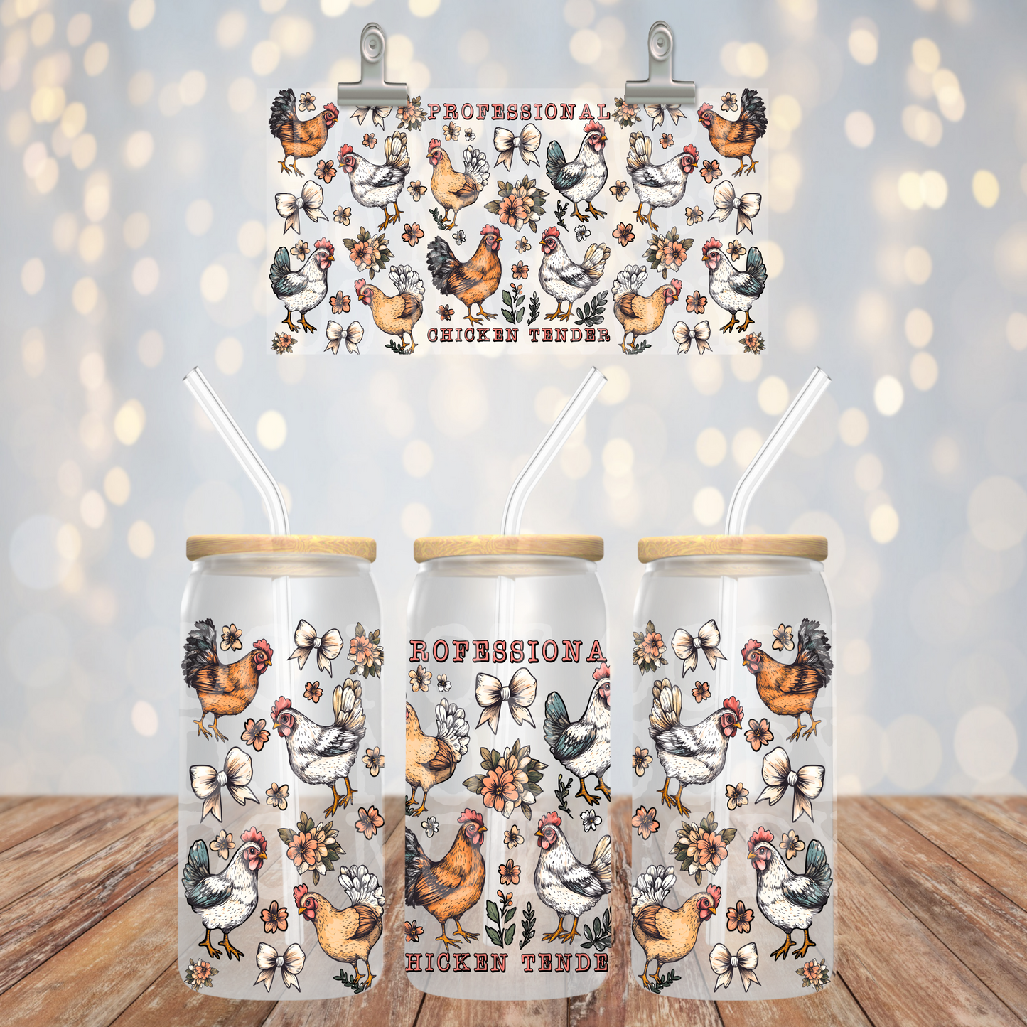 Professional Chicken Tender 16oz Libbey PNG Design