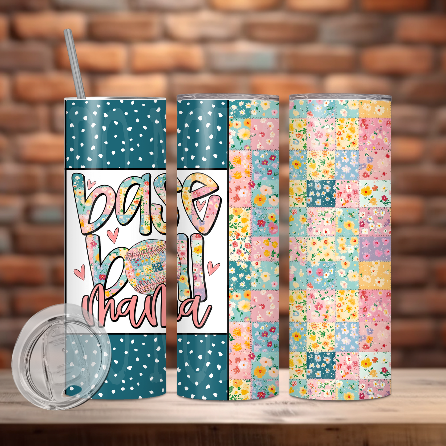 Baseball Mama Tumbler PNG Design