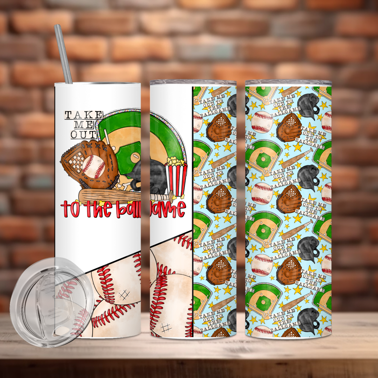 Ballgame Baseball Tumbler PNG Design