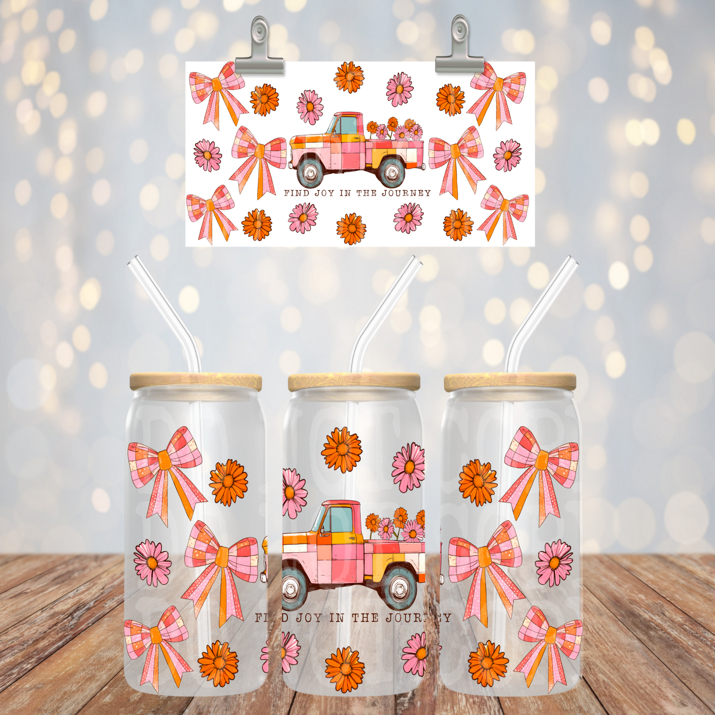 Find Joy In The Journey 16oz Libbey PNG Design