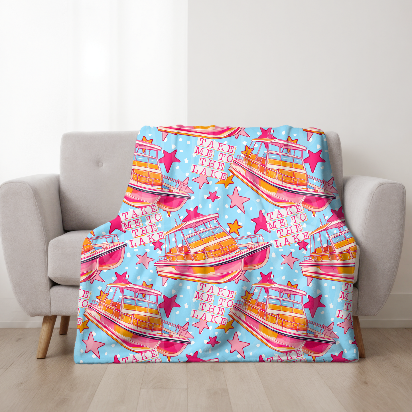 Take Me To The Lake Seamless PNG Design