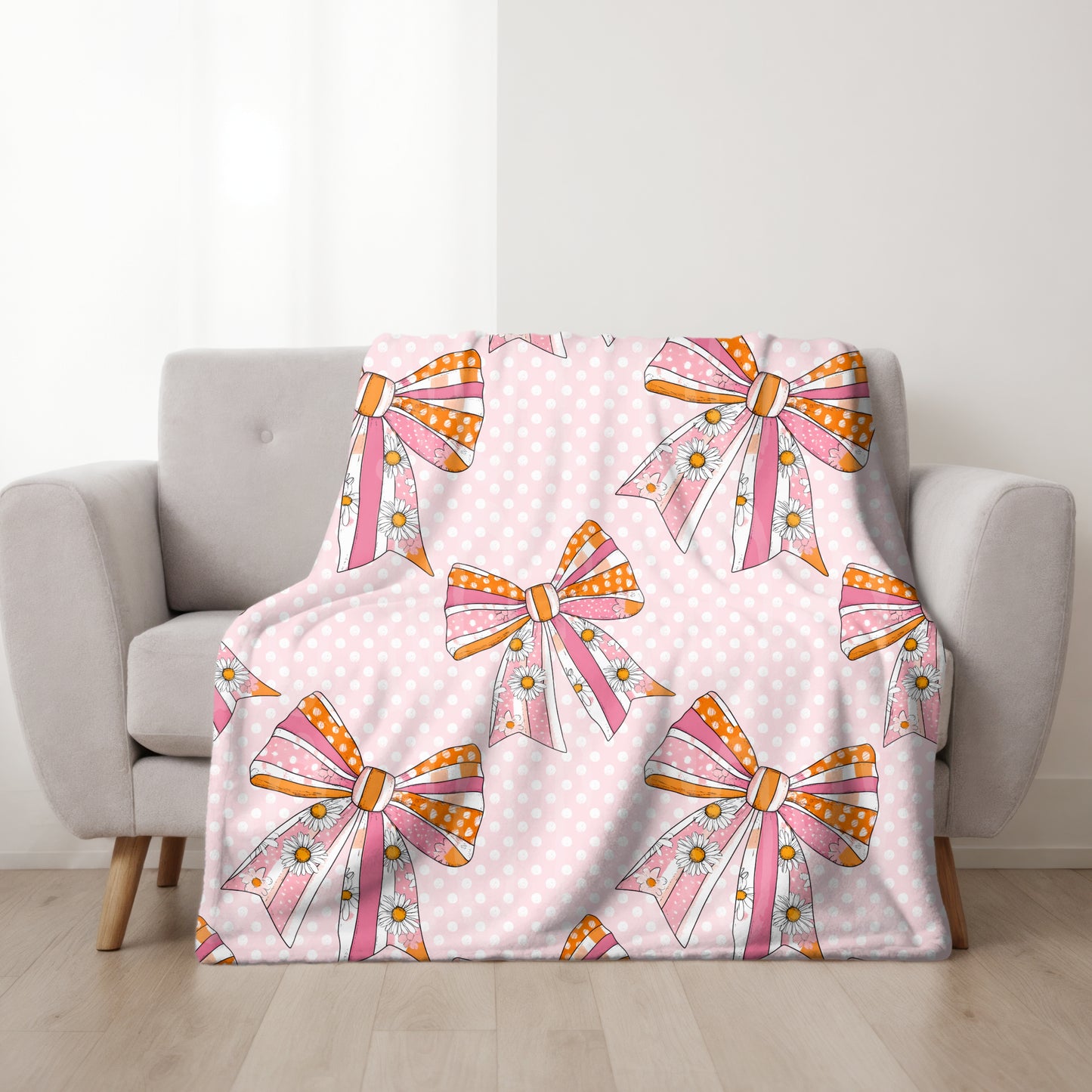 Bows & Dots Seamless PNG Design