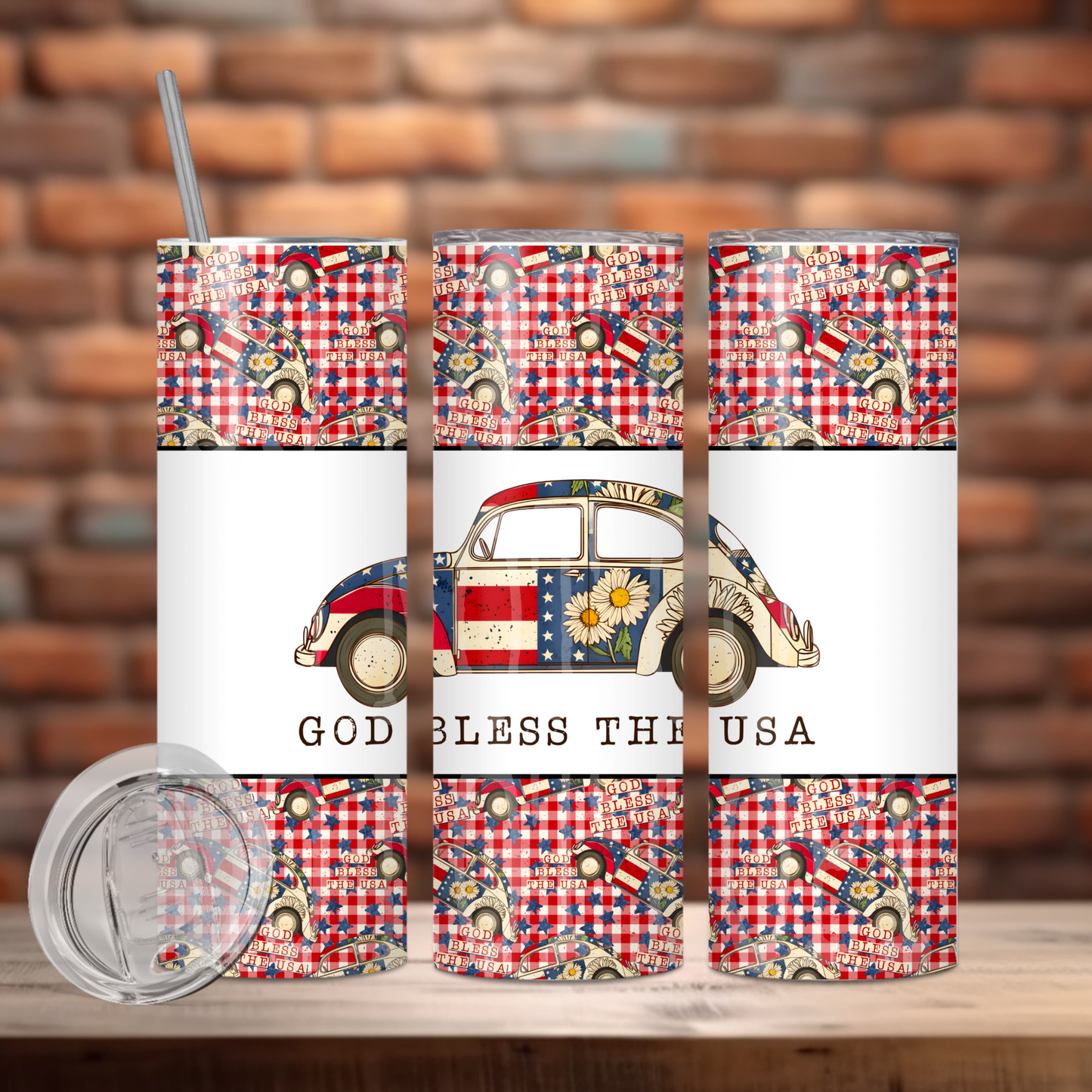 God Bless The USA Tumbler PNG Design
