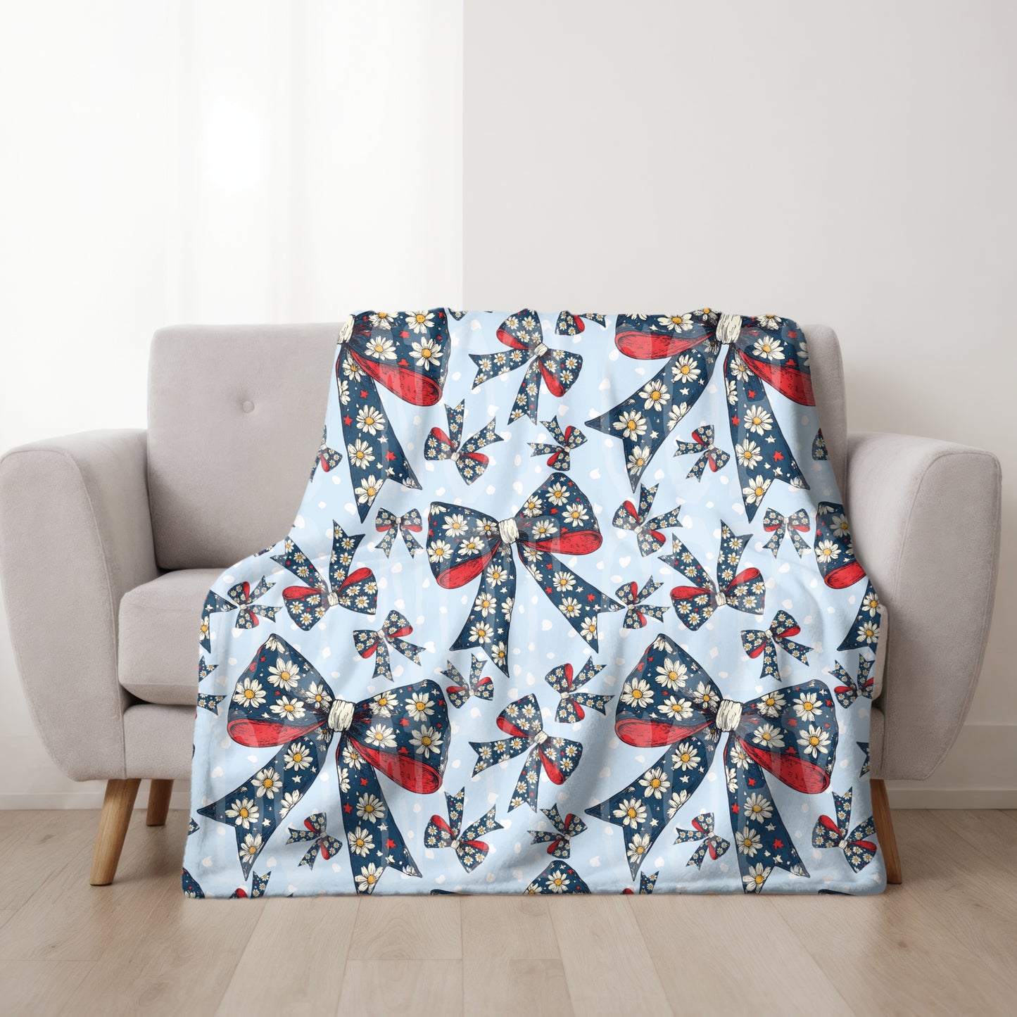 Daisy Bow Seamless PNG Design