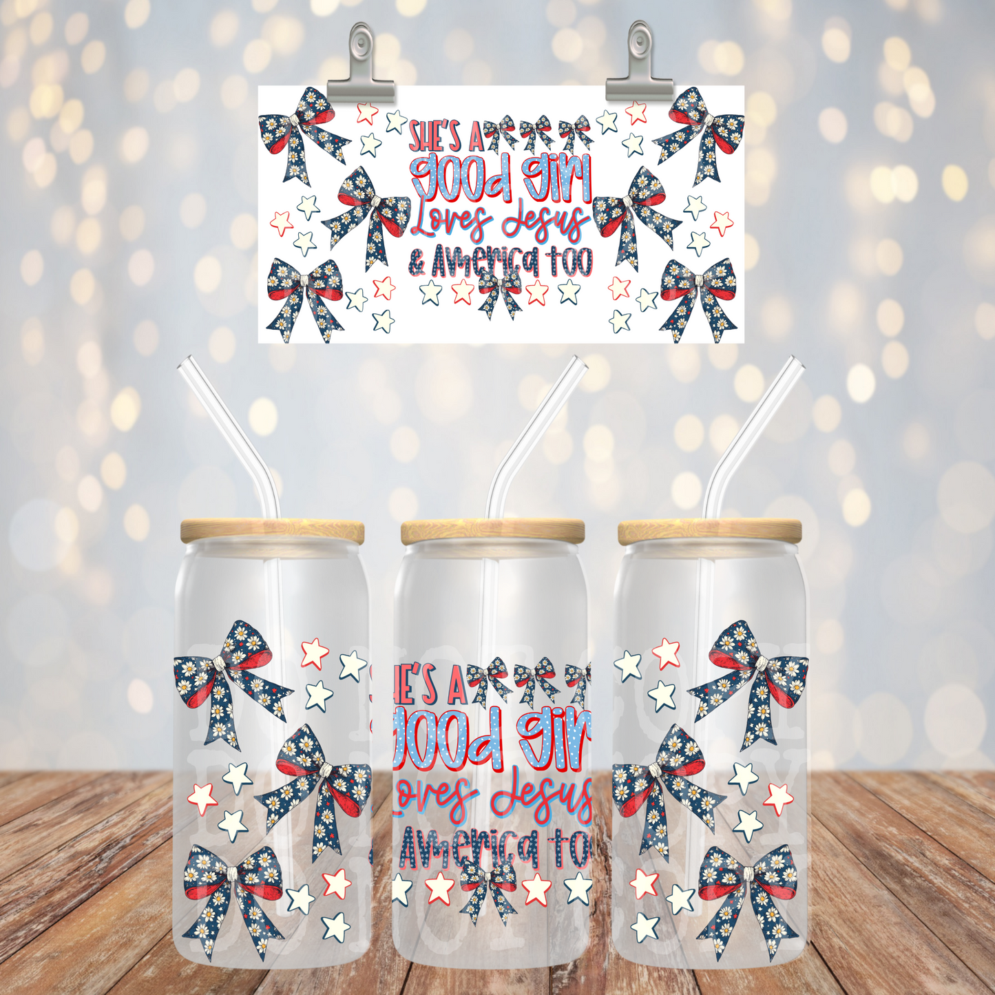 She's A Good Girl 16oz Libbey PNG Design