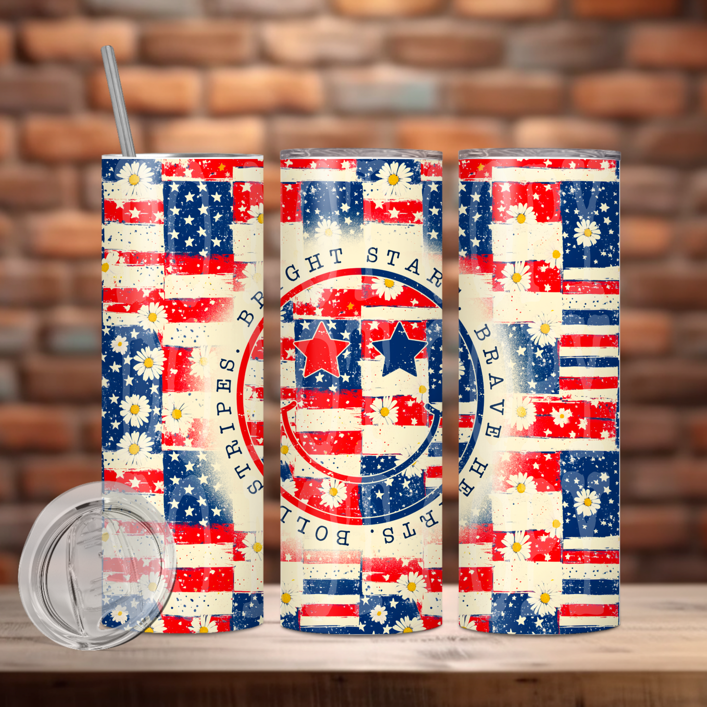 Bold Stripes Tumbler PNG Design