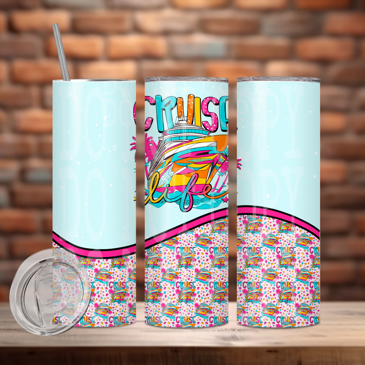 Cruise Life Tumbler PNG Design