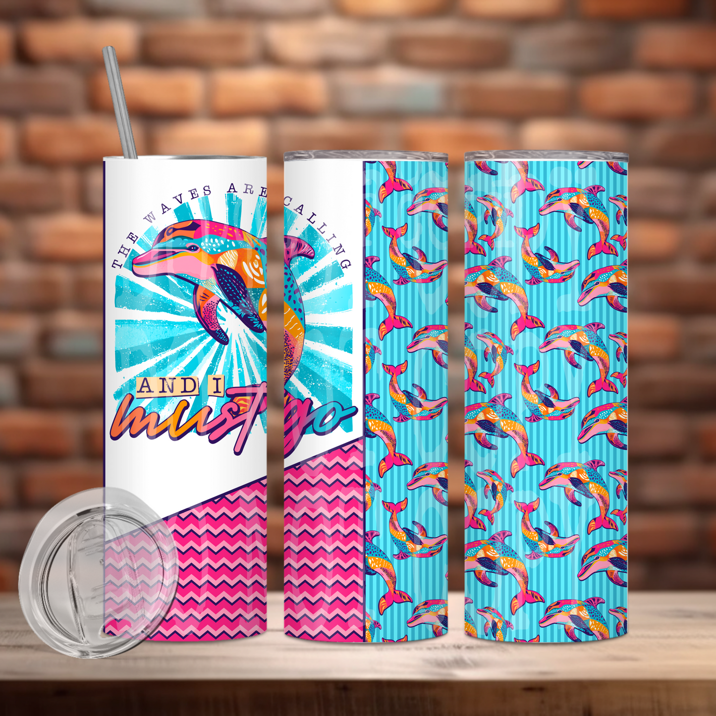 The Waves Are Calling Tumbler PNG Design