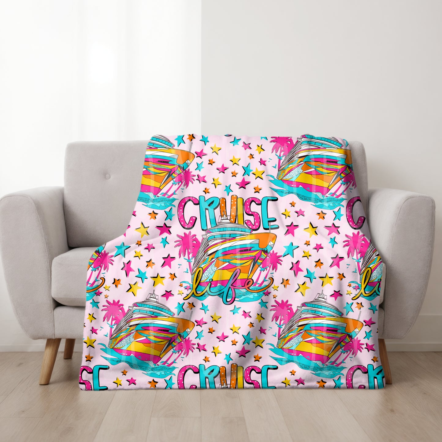 Cruise Life Seamless PNG Design