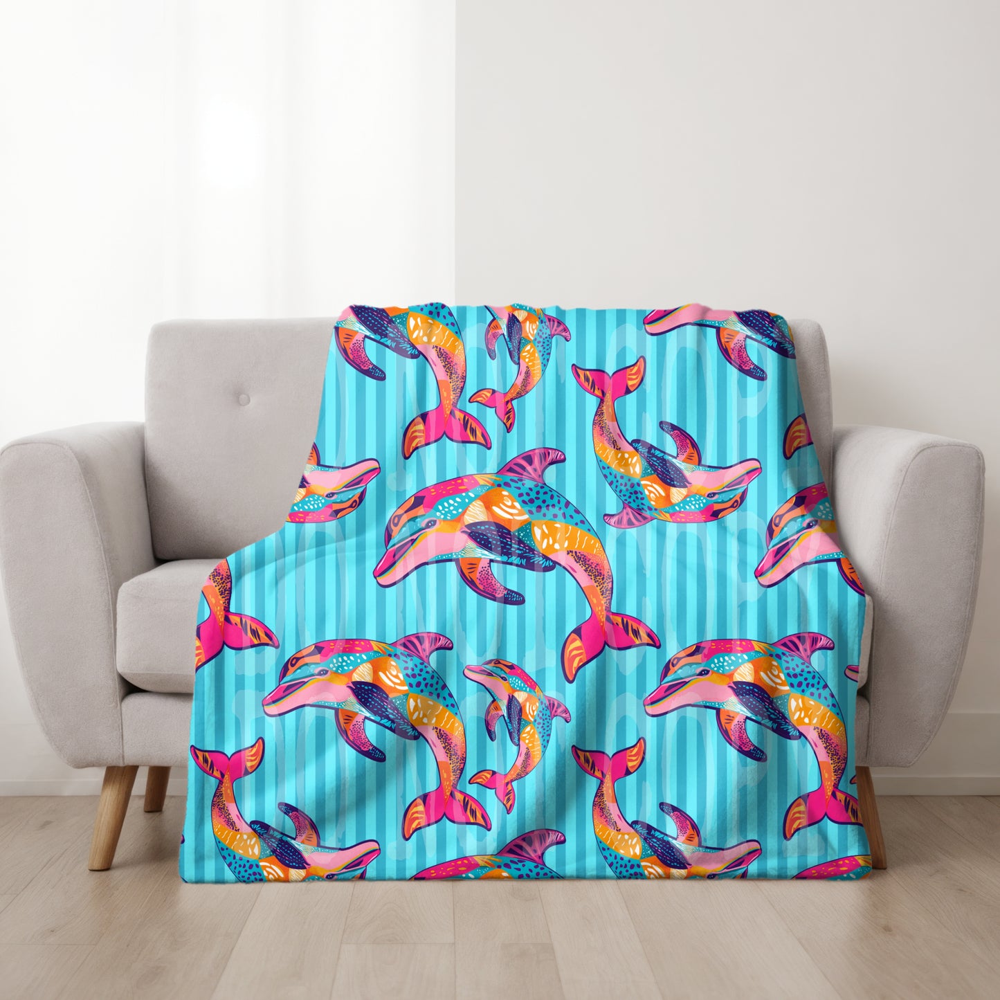 Dolphin Seamless PNG Design