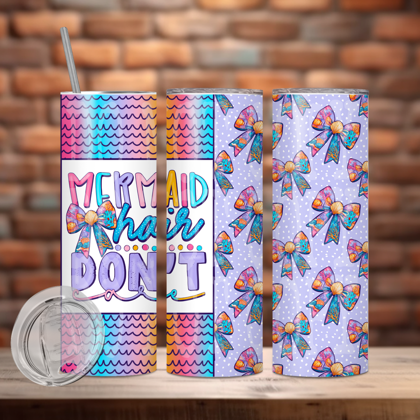 Mermaid Hair Don't Care Tumbler PNG Design