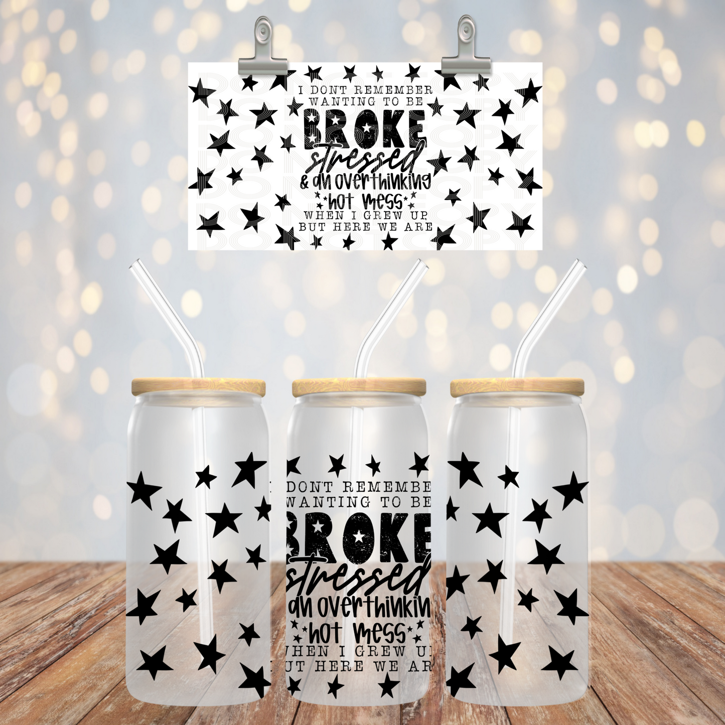 I Don't Remember 16oz Libbey PNG Design
